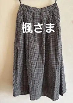 【未使用品】yubeshi ×tsukuru&Linギンガムチェックスカート裏付のサムネイル