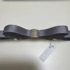リボン　バレッタ（グレー）のサムネイル
