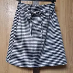 美品 COLZA ミニスカート レディースM ギンガムチェック コルザ フレア