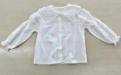 Shirley Temple シャーリーテンプル　ホワイト長袖ブラウス　90cm