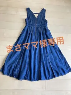 デニム ノースリーブ ワンピース センタージップのサムネイル