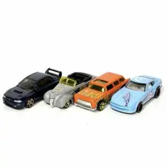 ホットウィール　ベーシック　4台セット　スバル　インプレッサ　ノマド　ダットサン