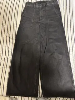 STUDIOUSブラック 2タックワイドデニムのサムネイル