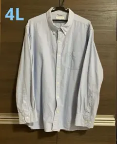 しまむら　ブルー系長袖シャツ　4Lのサムネイル