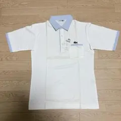90s 新品　ラコステ 半袖ポロシャツ 白 M メンズ j3464 鹿の子のサムネイル