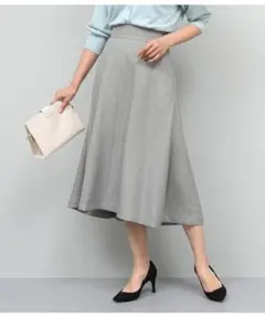 ROPE ロペ グレー フレアスカート ロング　Aライン 38 ポケット