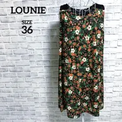 【LOUNIE】 ルーニィ　花柄　ノースリーブワンピース　サイズ36のサムネイル