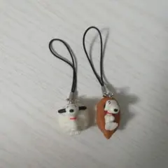 PEPSI スヌーピー 全国おいしいものアクセサリー ストラップ 2個セット