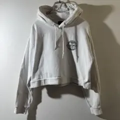 C-7 Diamond クロップドパーカー ホワイト