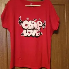 clap ドルマンTシャツ Mサイズ　レッド　クリスマス