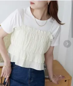 【DISCOAT】シャーリングキャミ