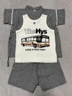 USED ヒステリックミニ　タンクトップ　95　無印白黒甚平　100　夏祭りに♡