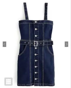 GRL ベルト付きミニジャンパースカート