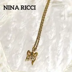 美品✨NINA RICCI ニナリッチ リボンモチーフ ネックレス ヴィンテージ
