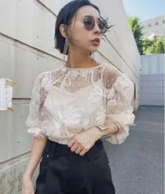 POPPY PINK WAVE TULLE TOPS シースルー あさぎーにょ - メルカリ