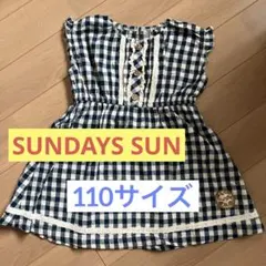 SUNDAYS SUN ギンガムチェック ノースリーブ ワンピース レース装飾のサムネイル