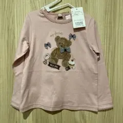 新品　メゾピアノ　クマアップリケ　長袖　ロンT tシャツ トップス　120