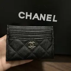 新品シャネルCHANELカードケース名刺入れ黒ブラック ノベルティー即日