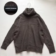 JOURNAL STANDARD アンゴラ　カシミヤ混　タートルニット　茶 Fのサムネイル