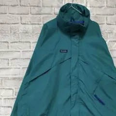 コロンビア　マウンテンパーカー　グリーンL ロゴ刺繍アウトドア1224