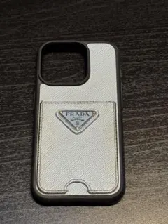 PRADA iPhone14Pro ケース サフィアーノレザー ライトブルー - メルカリ