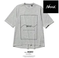 美品 NANGA ナンガ DRY MIX FRAME LOGO TEE Lのサムネイル