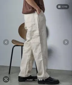 W30L32新品ディッキーズDICKIESペインターデニムパンツオフ白