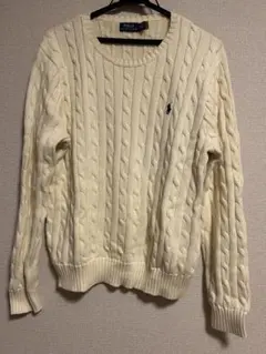 Polo Ralph Lauren ケーブルニットセーター XL アイボリー