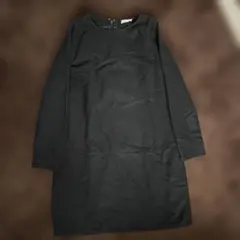 earth music&ecology 黒 長袖ひざ丈ワンピース