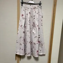 ウィルセレクション新品フラワープリントボリュームタックワンピースFピンクのサムネイル