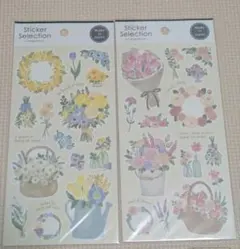 セリア 　ガイア　シールセレクション　ブルーミングフラワー　花　まとめ売り