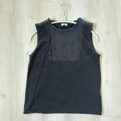 【studio CLIP】スタジオクリップ ピンタック レースノースリーブ L