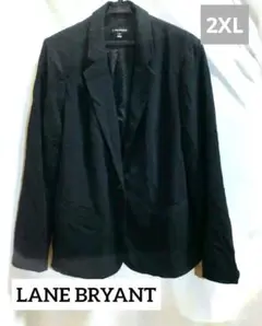 ✨きさ✨LANE BRYANT 大きいサイズ テーラードジャケット 2XL 黒