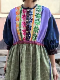 うさとの服 usaato 八角チュニック ヘンプ100％ 藍染 草木染め - メルカリ