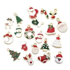 1551★クリスマスチャーム 20個セット カン付き