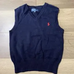 Polo by Ralph Lauren ネイビー Vネック ベスト 110