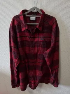 Columbia 長袖シャツ 赤黒チェック