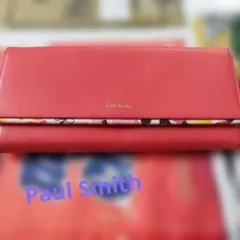 最終価格！Paul Smith 長財布 フラップ 花柄 オレンジ系　NO763のサムネイル