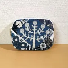 お取り置きページ☆　ミナペルホネン　ハンドメイドポーチ　青系　ringo