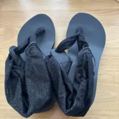 Sanuk ビーチサンダル ブラック ウェッジソールのサムネイル