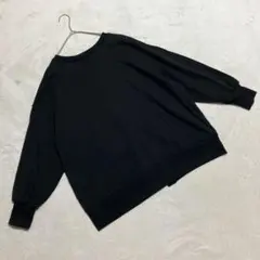 コンティニュエドナイスクラップ ＊ 2way スウェット カーディガン 黒のサムネイル