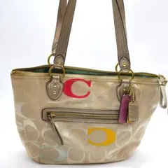 COACH シグネチャー ショルダーバッグ マルチカラー