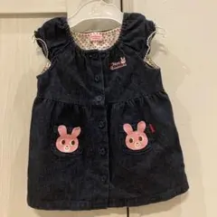 ミキハウス ワンピース デニム MIKIHOUSE うさぎのサムネイル