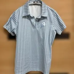 ストライプ半袖ポロシャツ　ゴルフウェア
