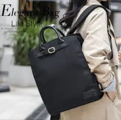 【美品】リュックサック 通勤｜2WAY ビジネスカジュアル｜撥水ナイロン
