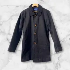 アーバンリサーチ メンズ ステンカラーコート シングルブレスト ブラック 38