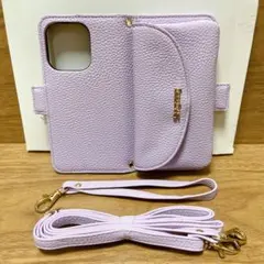 ⭐️iPhone15Pro用ポーチ型ケース　ショルダーストラップ　財布　大容量