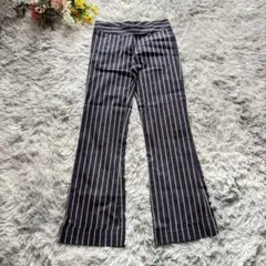 インコテックス　イタリア製　ハイコンフォートパンツ　【Ｍ】　ネイビー　ストライプ