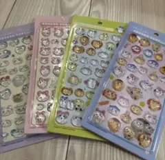 【おまけ付】ちいかわ ぷっくり立体シール 硬質タイプ 4枚セット タイルシール付