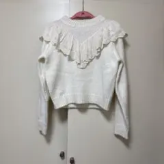 titty&Co. フリル付きニットセーター